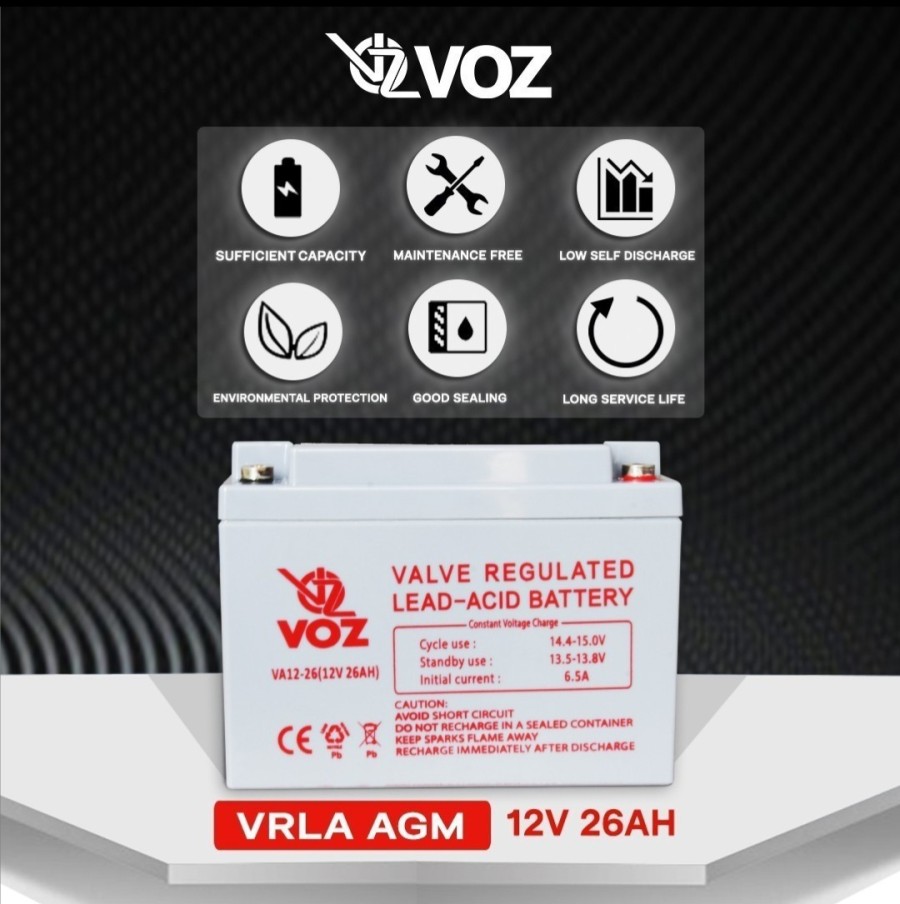 Baterai Voz 26 Ah 12V