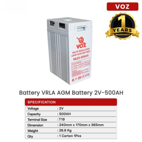 Baterai Voz 2V 500 Ah