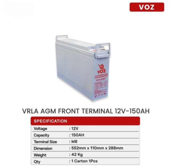 Baterai Voz Front Terminal 150 Ah 12V