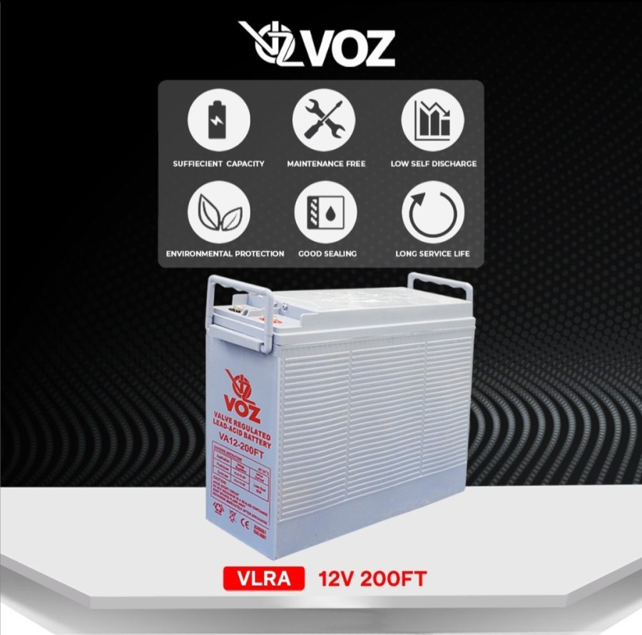 Baterai Voz Front Terminal 200 Ah 12V