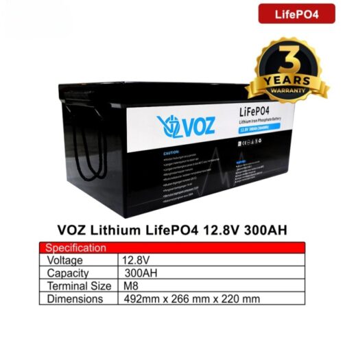 Baterai Voz Lithium LifePo4 300 Ah 12,8V