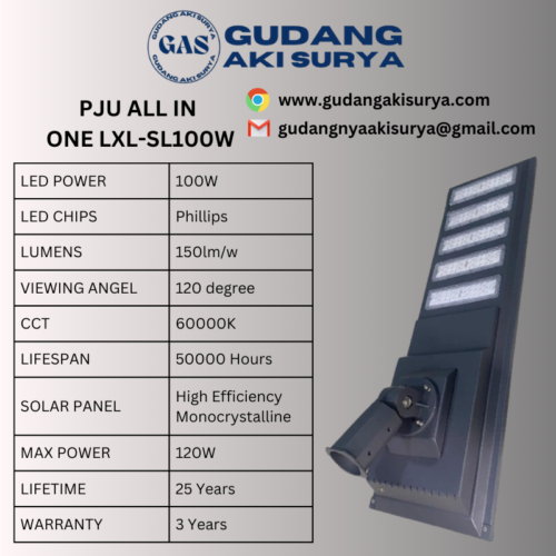 PJU ALL IN ONE 100W