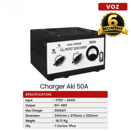 Voz Charger Aki Baterai 50 Ampere 6V-48V