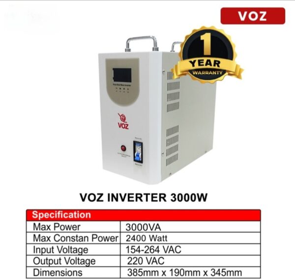 Voz Inverter Pure Sine Wave 3000 Watt 48V