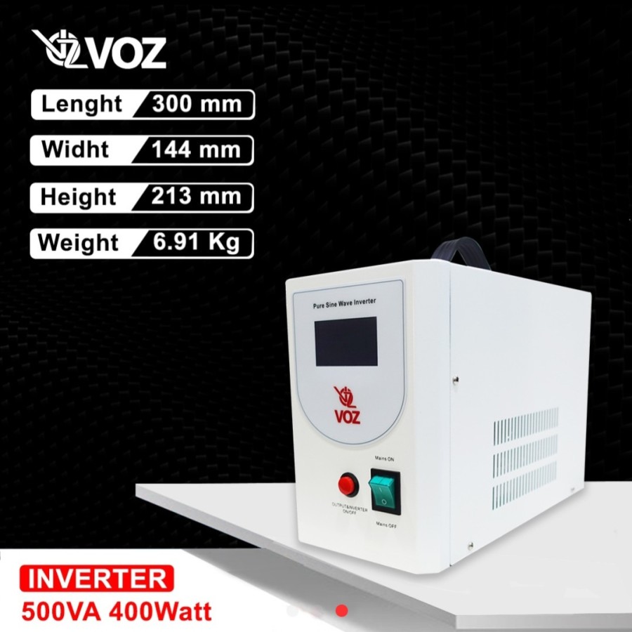 Voz Inverter Pure Sine Wave 500 Watt 12V