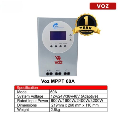 Voz Solar Charger Controller MPPT 60A 12V-48V