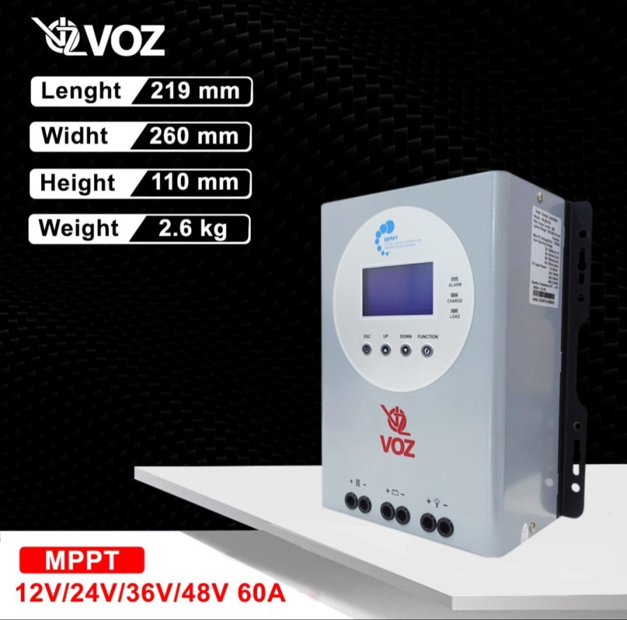 Voz Solar Charger Controller MPPT 60A 12V-48V